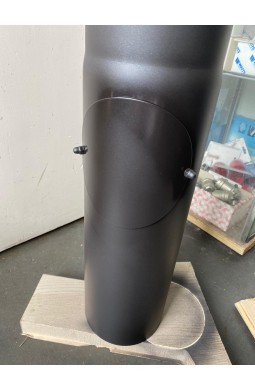 Dikwandige kachelpijp met deur, Ø 150 mm, lengte 50 cm